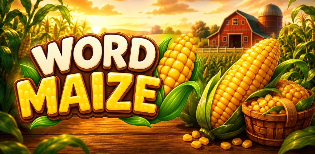 Word Maize’s golden corn puzzle in a sunny farming valley